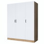 Hanah Home Armario BA105 - 2412 Nogal y Blanco